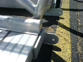 Custom-made aluminum hinge