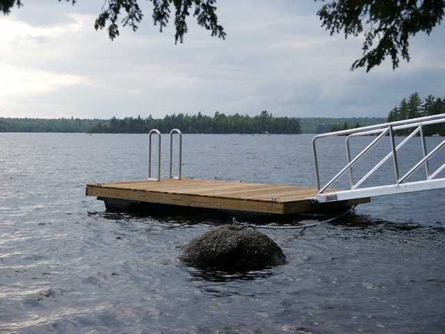 Float decked with cedar.
