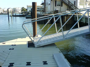 view looking down the gangway
