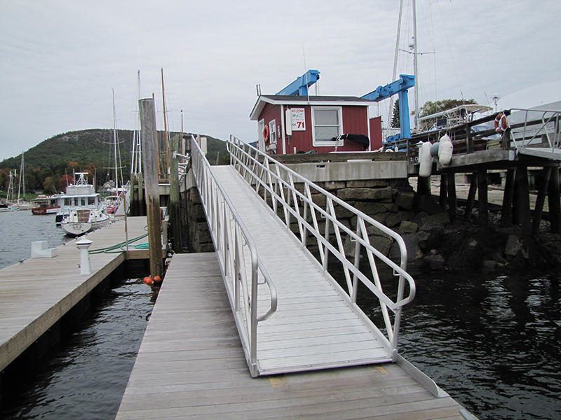 Hauling out a chase boat, easily accomplished with the low profile float.