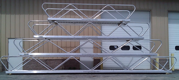 The Wave style aluminum gangway